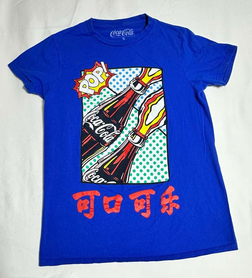 Coca-Cola Pop Art Japanese Script T-Shirt Size S